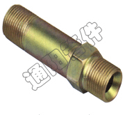 Extended through hose connector terminal